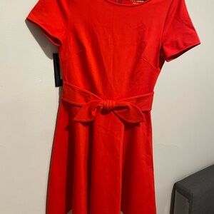kate spade Bright Red Crewneck Dress with Back Zip